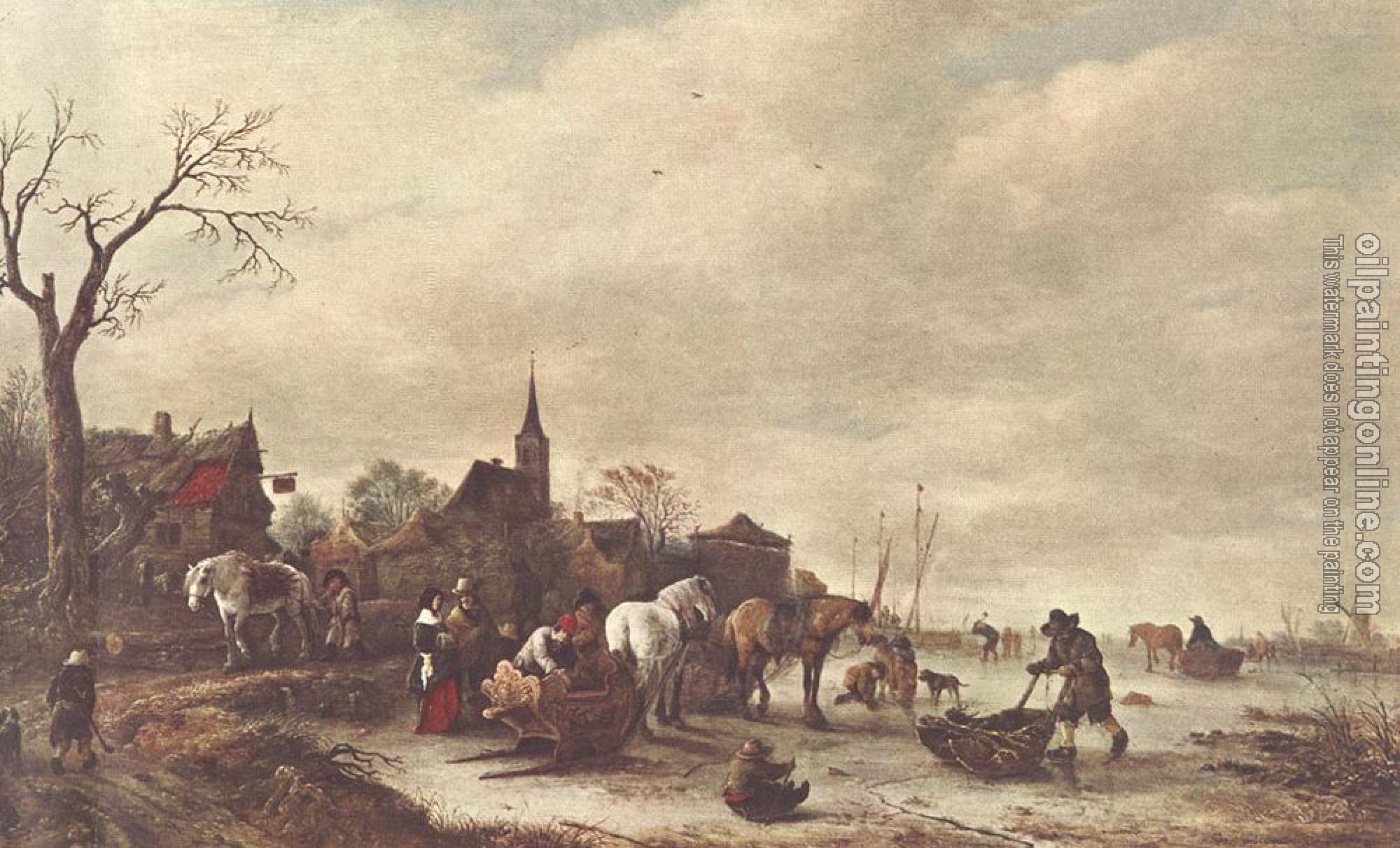 Isack van Ostade - Winter Landscape